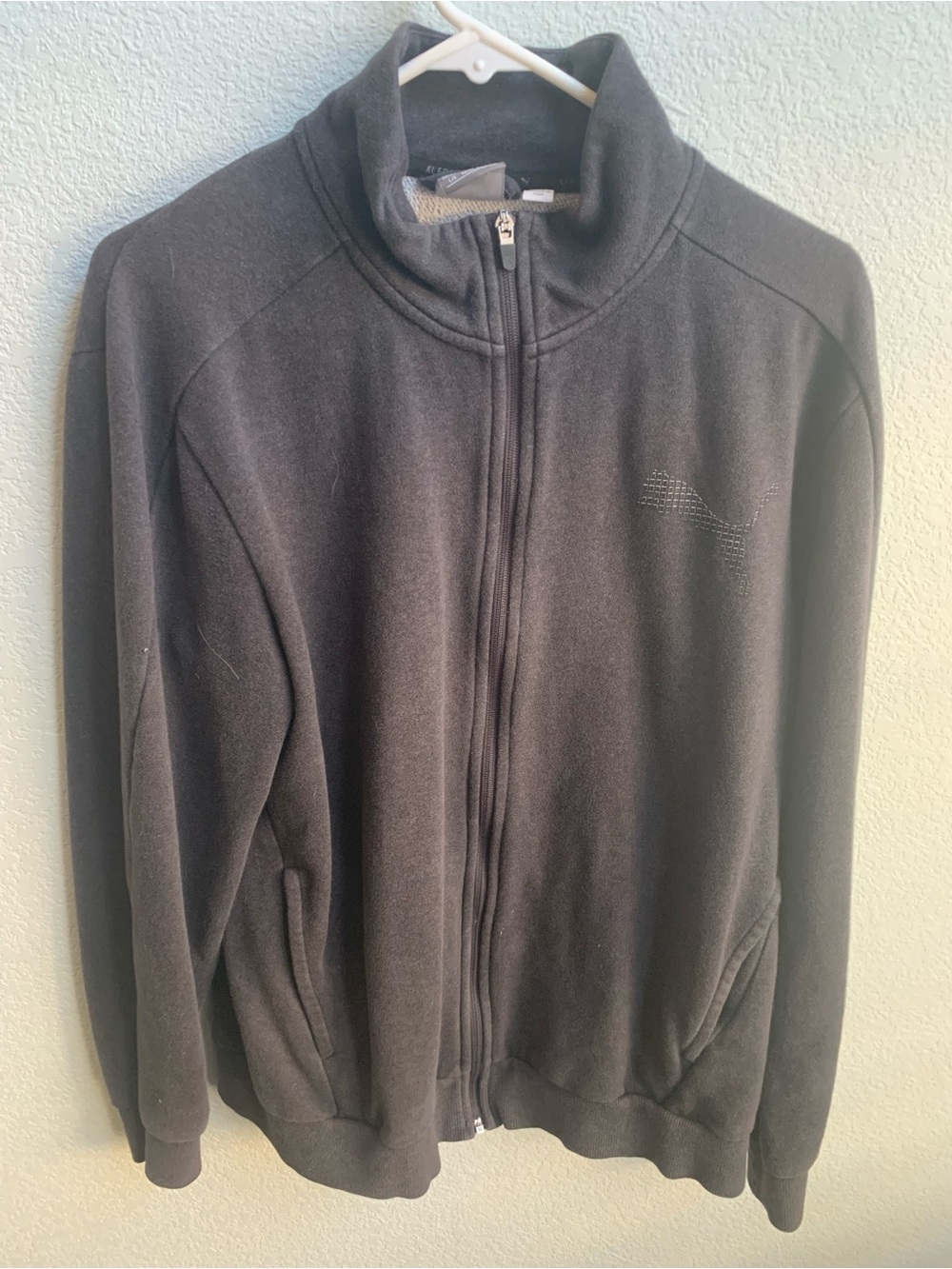 Puma Men's Black Full-Zip Fleece Jacket